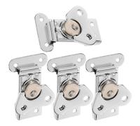 ADOCARN Lot de 4 Loquets à Bascule en Acier Inoxydable Chromé Installation en Surface Moraillons Robustes pour Caisses Flight Cases et Coffres Accessoires de Fermeture Sécurisée et