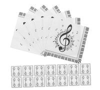 ADOCARN Lot de 40 Serviettes en Papier Décoratives à Motifs de Notes de Musique Serviettes pour Événements Anniversaires Fournitures de Fête Musicale