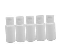 ADOCARN Lot de 5 Flacons Cosmétiques en Plastique de 20 Ml Rechargeables Étanches pour Lotion et Shampooing Bouteilles de Voyage Compactes Couvercle Rabattable pour Toilettes de Voyage