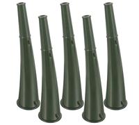 ADOCARN Lot de 5 Klaxons Signalisation en Plastique Vert Militaire, Cornes Portables Multifonctions pour Entraînement Extérieur, Événements Sportifs et Activités de Plein Air
