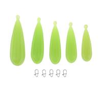 ADOCARN Lot de 5 leurres d'entraînement au Lancer, phosphorescents, pour perfectionner sa Technique, Accessoire Indispensable pour améliorer Ses compétences, 7, 10, 12, 15 et 20 g.