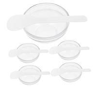 ADOCARN Lot De 5 Mini Bols En Verre Pour Huiles Essentielles Et Masques, Pour Salon De Beauté, Support Pour Masque Facial, Bol Mélangeur Pour Masque Facial, Kit De Bols En Verre Pour