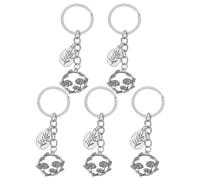 ADOCARN Lot de 5 porte-clés en forme de champignon : pendentif ange en métal pour sac, clés de voiture, sac à dos, de mariage vintage pour décoration