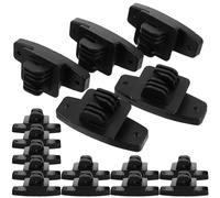 ADOCARN Lot de 50 Isolateurs pour Clôture Électrique en Plastique PP Bleu, Isolation et Maintien du Fil sans Perte D'énergie, Accessoires pour Clôture Agricole et Ferme