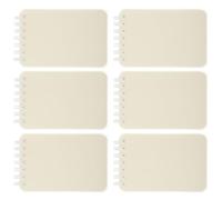 ADOCARN Lot de 6 Carnets de Poche à Spirale Format A7 Surface D'écriture Plate et Reliure Spirale Flip, Papier Blanc, pour Étudiants et Croquis Simples