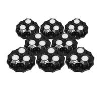 ADOCARN Lot de 8 roulettes pivotantes autocollantes pour cafetière, meubles, sols en bois dur, appareils de cuisine, noir