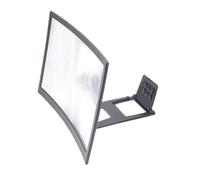 ADOCARN Loupe D'écran Incurvée pour Téléphone Portable, Amplificateur Écran 12 Pouces, Fonction 3D, Matériau Abs Et Acrylique, Design Léger Et Compact, pour Seniors, Couleur Noire