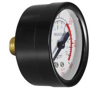 ADOCARN Manomètre de Pression 1/4 Filetage Vertical pour Compresseur D'air sans Huile, Accessoire de Test de Pression Précis, Outil de Mesure Compatible Compresseur Portatif, Acier