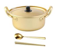 ADOCARN Marmite à Ramen en Aluminium Double Poignée, Casserole à Nouilles pour Cuisiner Soupe et Pâtes, Cuisine Domestique ou Professionnelle