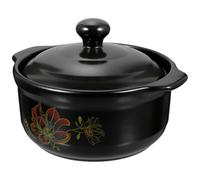 ADOCARN Marmite en Céramique 1100ml Cuisine Maison, Matériau Stable et Facile à Nettoyer, Adaptée pour Cuisinière à Gaz et Préparation de Soupes