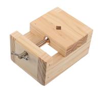 ADOCARN Mini Étau D'établi Rotatif en Bois et Métal pour Gravure de Sceaux Chinois, Support Stable Design Double Tête, pour Création Extérieure et Atelier DIY