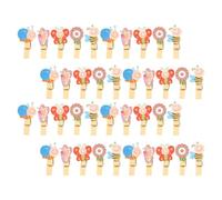 ADOCARN Mini Pinces à Photos Clips Décoratifs 50pcs en Bois D'animaux Faciles à Ranger pour Documents pour Loisirs Créatifs et Vacances