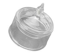 ADOCARN Miniature Glass Jar with Lid Decorative Candy Jar for Tiny House Unique Glass Ornament for Home Décor and Photography Props