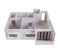 ADOCARN Modèle D'appartement Miniature 1:50 en Abs et Acrylique Coupe Transversale Visible, Supportant la Cognition Logique de Construction pour L'éducation Architecturale