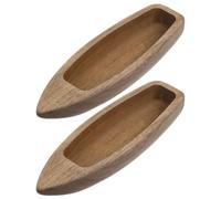 ADOCARN Modèle de Bateau Miniature en Bois Non Finition, 2 Pièces, Décoration Rustique pour Salon, Chambre ou Bureau, Ornement de Bateau en Bois Naturel pour Collection et Décoration