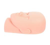 ADOCARN Modèle De Tête Humain Faux Poignée Baguettes Kit De Cils Individuels Vaporeux Supports à Scrubber Maquiller Le Visage Kits De Cils Cuir Chevelu Trousse Matériel Pvc