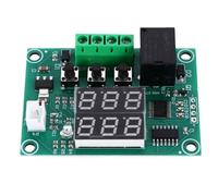 ADOCARN Module de Contrôle de Température à Affichage Double Digital Précision avec Mémoire Eeprom Mode Chauffage Rafraîchissement Thermostat Électronique Dc avec Sonde Ntc