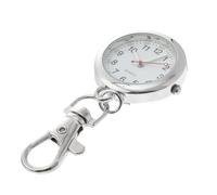 ADOCARN Montre de Poche Trotteuse Visible en Acier Inoxydable pour Infirmières Accessoire Clé 1 Pièce Argentée Couleur Aléatoire pour Hôpitaux et Occasions Médicales