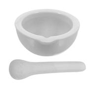ADOCARN Mortier et Pilon en Céramique 200 Ml Miniature Résistant Haute Température, Ensemble Mortier et Pilon pour Laboratoire et Usage Culinaire Professionnel, avec Pilon à Ail