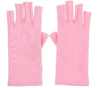 ADOCARN Moufles de Manucure Solaire pour en Spandex Anti-uv Confortables à Porter Design Demi-doigts, 1 Paire pour Nail Art et Manucures en Gel