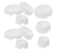 ADOCARN Moule à Fleurs en Fondant en Plastique Blanc 12pcs, Forme Bouton Rond Réutilisable Circulation D'air Optimale pour Décoration de Gâteau et Pâtisserie