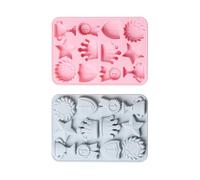 ADOCARN Moule en Silicone 2 Pièces Forme Couronne pour Chocolat et Gâteau, Facile à Démouler, Adapté aux Débutants, pour Fête de Noël ou Thé de -midi Couleur Aléatoire