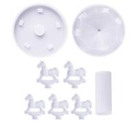 ADOCARN Moule en Silicone Flexible pour Bricolage DIY, Facile à Nettoyer Utiliser, Kit 1set pour Moulage Époxy Forme Carrousel Décoratif