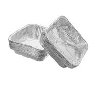 ADOCARN Moules à Pâtisserie Jetables en Aluminium 8 Pouces Carrés 30 Pièces Compatibles Friteuse à Air, Plats de Cuisson Profonds Résistants Haute Température, Contenants Alimentaires