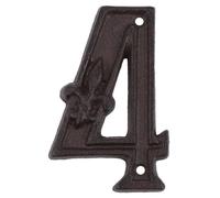 ADOCARN Numéro de Maison en Fonte Noire Rétro, Facile à Installer Vis de Montage, Chiffres Décoratifs en Métal pour Porte et Boîte aux Lettres, Design Vintage Unique