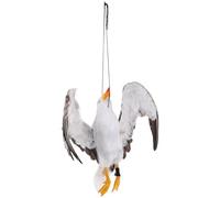 ADOCARN Ornement de Mouette Morte Blanc 1pc Simulation 1:1 en matériau réel et Plastique pour extérieur et intérieur Usage Pratique