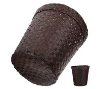 ADOCARN Panier Tressé en Papier Couleur Café, Corbeille à Linge Élégante et Facile à Déplacer, Cuisine Salle de Bain, Design Chic et Fonctionnel