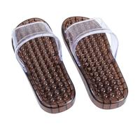 ADOCARN Pantoufles de Massage Pieds en Pvc Souple, Taille M, Couleur Café, Antidérapantes et Respirantes, Légères et Écologiques, Soin des Pieds à Domicile Relaxation Quotidienne
