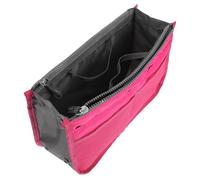 ADOCARN Paquet de Rangement Pliable pour Paquet à Main en Nylon Double Couche et Multiples Poches Grosse Capacité Couleur Rose Fuchsia Trousse de Maquillage Pratique Multi-usages 1 Pièce