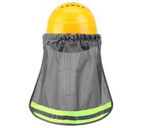 ADOCARN Pare-Soleil pour Casque de Chantier avec Protection du Cou Réfléchissante en Tissu Bird-Eye, Visière de Casque Pratique pour Travaux de Chemin de Fer Extérieurs, 1 Pièce