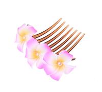 ADOCARN Peigne à Cheveux Mariage en Plastique Orné de Perles, Forme Fleur Délicate Faite Main, Accessoire Versatile pour Coiffure de Mariée ou Anniversaire