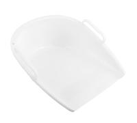 ADOCARN Pelle à Poussière Portable en Plastique Blanc avec Double Poignée Confortable, Taille 43,5x38x19 Cm, Nettoyage les Jardins et Collines