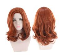 ADOCARN Perruque Cosplay Bouclée Mi-longue Marron pour Femmes Résistante Chaleur Douce Au Toucher et Facile à Coiffer pour Fêtes et Costumes