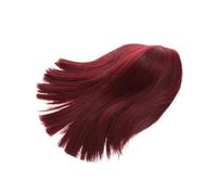 ADOCARN Perruque Courte Rouge Avec Frange Coupe Carrée Lisse Cheveux Synthétiques Pour Fête Et Cosplay