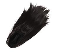 ADOCARN Perruque Noire Longue Droite Pour Femmes Avec Fermeture Dentelle Coiffure Élégante Et Naturelle Pour Halloween Ou Fêtes Facile à Porter Avec Frange Au Milieu