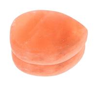 ADOCARN Pierre de Massage au Sel de L'Himalaya 2 Pièces Pierre de Cristal Naturelle Sculptée à pour Visage Corps Pieds Exfoliation Relaxation Spa et Soins à Domicile