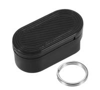 ADOCARN Pilulier Porte-clés Magnétique Étanche Noir, Boîte de Rangement Compacte pour Remède, Vitamine, Transporteur Portable Voyage et Usage Quotidien