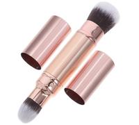 ADOCARN Pinceau Maquillage Double Embout Rétractable Fond de Teint et Correcteur Pinceau Mélange Compact pour Retouches Rapides