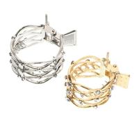 ADOCARN Pinces à Cheveux Charmants Faciles à Utiliser et Transporter, Accessoires de Coiffure en Métal et Cristaux, 2pcs pour Queue de Cheval, pour Shopping et Vacances