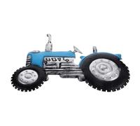 ADOCARN Plaque Décorative Murale Tracteur en Métal Bleu 3d pour Intérieur et Extérieur, Ornement Artisanal à Suspendre, Décoration Jardin et Salon, Applique Murale Industrielle Réaliste