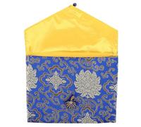 ADOCARN Pochette Brocart Rectangulaire pour Écritures et Bijoux Tissu Rangement Multi-usage pour Stylos et Chapelets Fermeture Éclair Style Chinois Traditionnel