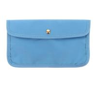 ADOCARN Pochette Tissus Rangement Bleu pour Garçon et Filles, Étui de Rangement Réutilisable en Imitation Lin Doublure PVC, pour Garder Masques Propres à L'école la Maison