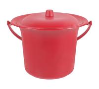 ADOCARN Pot de Chambre Portable Rouge Couvercle, Petit Modèle en Polypropylène Épais, Urinoir Domestique Pratique et Réutilisable pour Usage Familial, Facile à Nettoyer, sans Socle, Usage