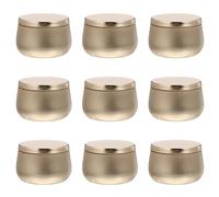 ADOCARN Pot en Fer-blanc Or et Thé de Bonbons 9 Pièces 8oz à Double Usage pour Rangement Hermétique Style Simple Chic pour Décoration et Organisation Maison
