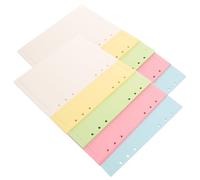 ADOCARN Recharge Papier à Cahier Coloré Ligné 6 Trous A5, 2 Sets de 100 Feuilles pour Agenda, Écriture Fluide et Qualité Anti-encre, pour École et Documentation