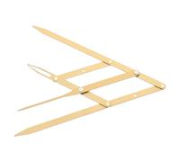 ADOCARN Règle à Sourcils en Acier Inoxydable 2e Génération, Positionnement Précis à Trois Points, Couleur Dorée, Outil de Mesure Basé Nombre D'or, Léger et Pratique pour Maquillage